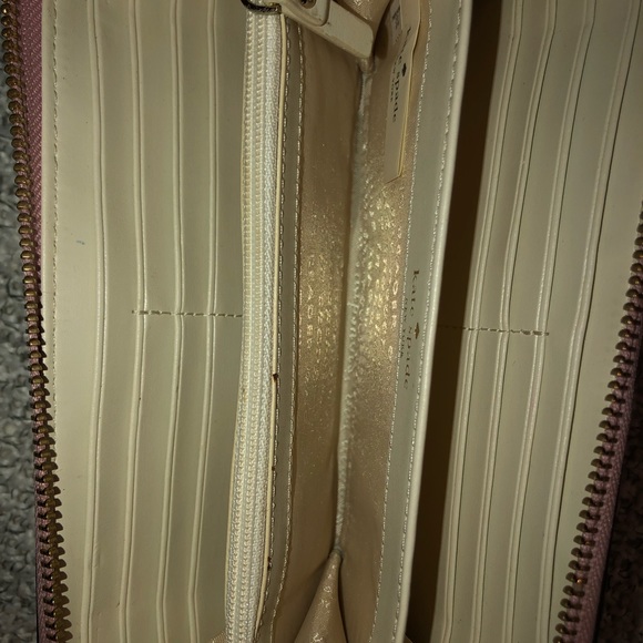 kate spade ♠️ Glitter Bug Lacey Zip-around Checkbook Wallet - chunky Rose Gold - Picture 8 of 10